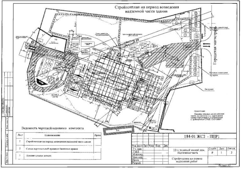 Строительный генеральный план разрабатывается